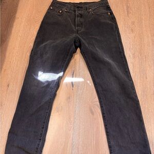 Levis 501 Black Straight-Leg Jeans